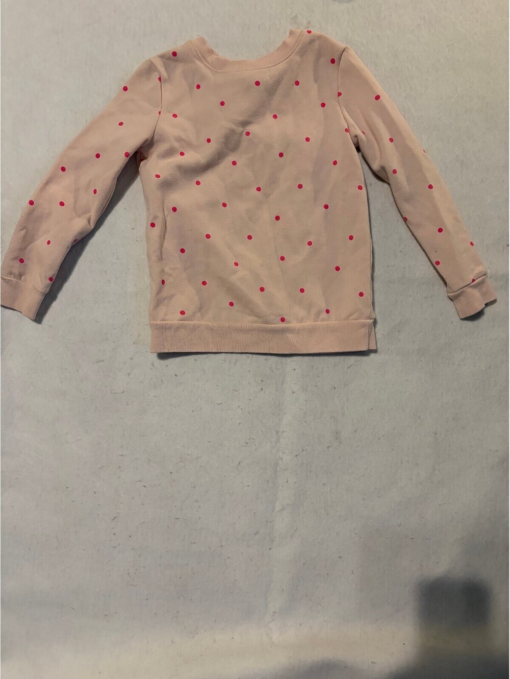 Cat & Jack Girls' Pink Polka Dot Sweatshirt Size 6